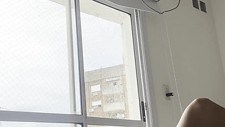 The neighbors see me masturbating