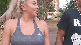 Big Ass Latina Takes a BBC in Park