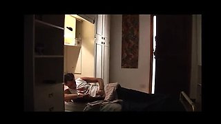 Amateur MILF Stepmom Catches Guy Jerking Off and Playing With His Pussy