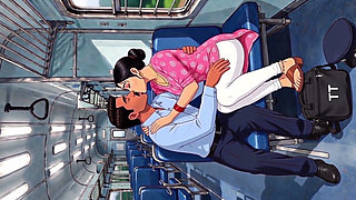 No Ticket on Train - Desi Wife Sex with Ticket Checker Cartoon Ai Generated Video