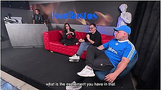 Sara Blonde Fucks A Huge Cock Fan While Her Cuckold Husband Watches - Juan Bustos Show