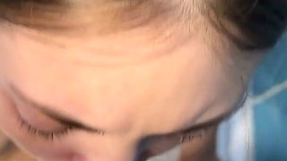 Hot Gagging Deep Blowjob in Bathroom POV