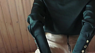 Pink Nylons and Both Holes Masturbated - Part 1