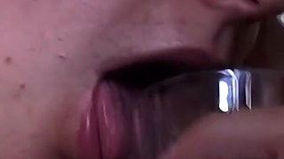 Redhead Slut Gets Pounded Hard by Two Guys