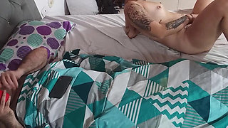I masturbate my vagina in front of my husband.