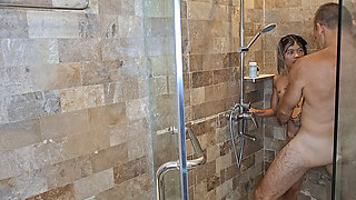 Tiny Asian in Deserted Tropical Resort - Underwater Blowjob, Bath & Shower Sex - Bubbling Creampie