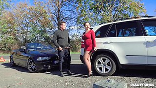 Sofia Lee's Van Cracks Down And She Gets Fucker By The Road - Sofia Staks