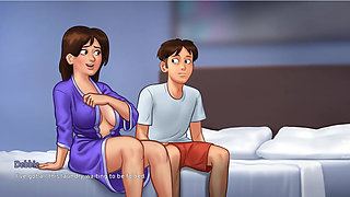 Summertime saga - gameplay - roleplay - debbie scenes in laundry and getting massage