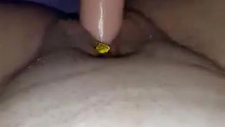 Fucking My Pussy With A Dildo While Having A Plug In