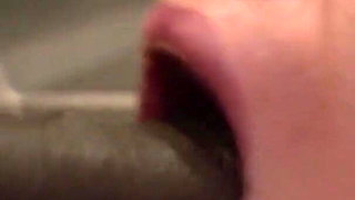 Hairy redhead MILF banged by a BBC dude on the couch