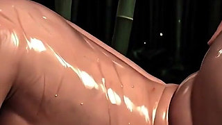 Fast Action - Golden Mask Blonde Wet and Blindfolded in the Bamboo House