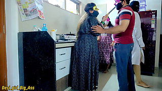 Hot Foursome Sex in the Kitchen