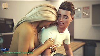 Hot blonde wifey and stepmother in a steamy visual novel adventure