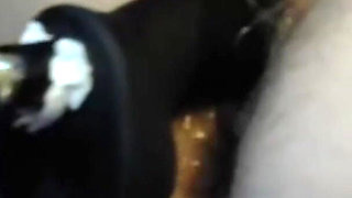 BBW Hairy Wet Pussy Getting Smashed by Thick BBC Dildo on Sex Machine