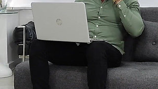 British Redhead Cutie Cheats on Her BF with His BBC Boss