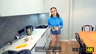 Debt4k. nasty college tart has no rules and is having anal nail with a palace manager