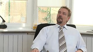 Naughty Schoolgirl Blowjob in Office - Hardcore Fuck with Teacher