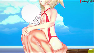 Burnice Bikini Blowjob on the Beach - 2 - Zenless Zone Zero (zzz)