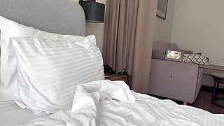 Sexy Vili Had Sex in a Hotel Room Wearing Denim Shorts and Sexy Leggings