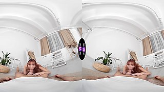 Redheaded Lilly Mays in VR porn, sucking dick POV