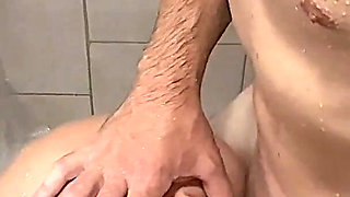 She Takes His Fat Cock in the Shower