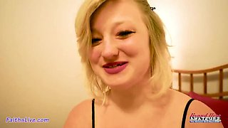 Faith Hope Deep Throat Blowjob Cum Swallow Big Tits Blonde Teen Audition