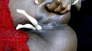 Shrunk Bitch Shoved in Pussy Doll as Sex Toy