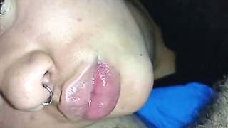 FACIAL CUMSHOT BIG LOAD IN HER MOUTH SHE SWALLOWS IT ALL