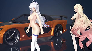 Chocolate Cream Duet Striptease Black Stockings White Stockings Racing Leotards