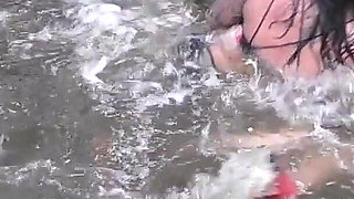 Water Fight in River