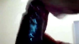 Ebony Amateur Deepthroats in POV Blowjob Video