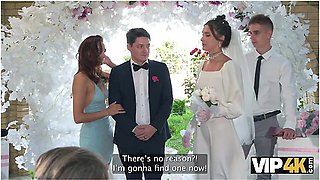 Bride Was Fucked Hard And Got Anal Creampie While Guests Were Watching
