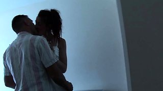 Busty brunette slut enjoys extreme amateur pov blowjob
