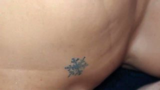 POV cock riding by a hot petite Asian with big booty right in her bed