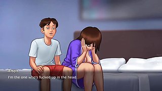 Hot Indian Aunty Neighbor Fucks Anonymous in Summer Time Saga 3D Sex Game Animation