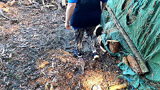 Huge Naked Tits Pounded in the Field