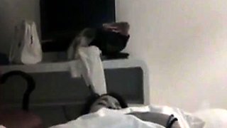 Asian Girl Uses a Bottle to Masturbate