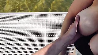 Risky Outdoor Sex On A Lake Dock For Everyone To See