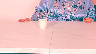 Cum on Her Glasses - Sad Latina Stepmom Gets Her World Brightened by Stepson’s Load