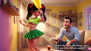 Hot Passionate Chores in the Colorful Barrio Cleaning Becomes Pure Steamy Desire and Pleasure (AI generated)