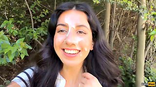 Katty West Takes Public Beach Facial After Caught Blowjob