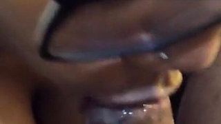 Nerdy Girl with Glasses Deepthroating I Give You a Close-up so You Can Feel for the Better View as I Sloppy - Mastermeat1