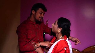 Bengali Couple Ignites Night Passion in Brunette Big-Titted Heat