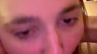 Oda films himself in POV swallowing Desess' cock and looking him in the eye