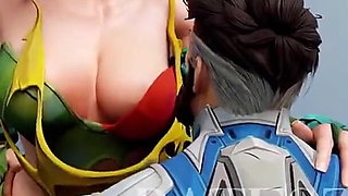 Rouge Uses Her Special Ability to Grow Big Fucking Breasts as Reed Richards Watches