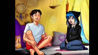 Eva's some unfiltered moments with her boyfriend (Summertime saga).