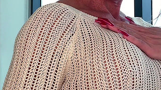 Extreme Sheer Bra and Panties Plus Dress - Sexy Try-on