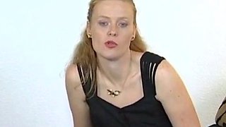 Redhead Adult Star Uses Dildo and Sucks Cock