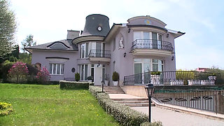 Hot maid gets her asshole laid hard by huge cock