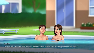 Perverted stepsister wants to get into mischief with tenant - summertime saga